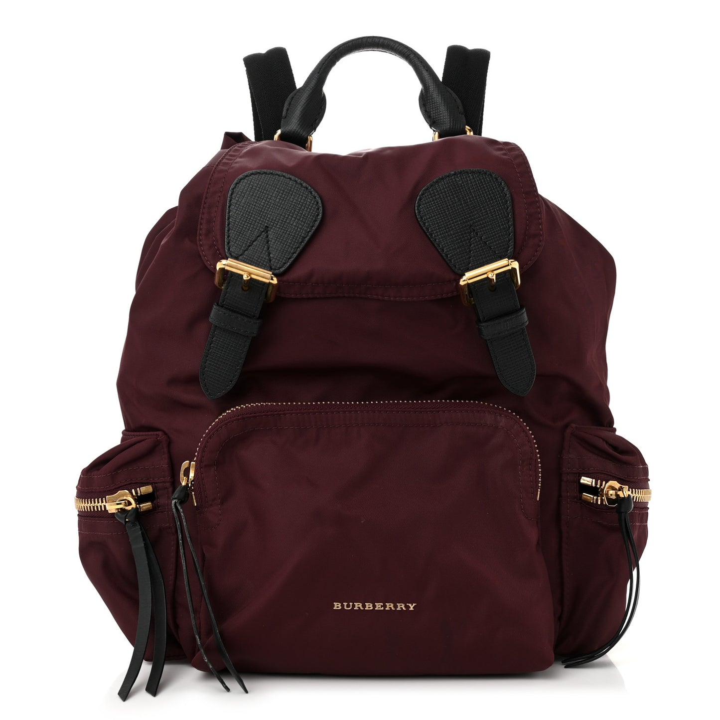 Nylon Medium Rucksack Backpack Burgundy Red