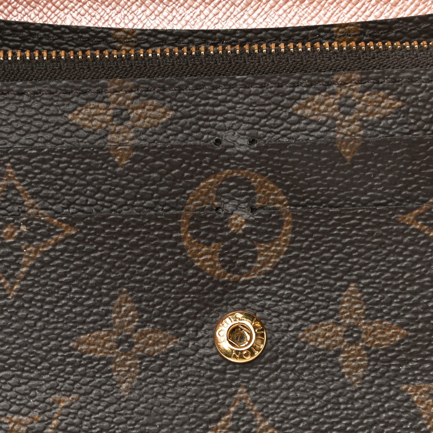 Louis Vuitton Monogram Emilie Wallet Rose Nacre 13 of 20