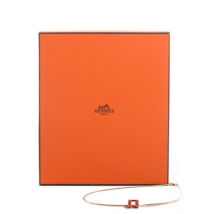 Hermes Lacquered Gold Plated Pop H Necklace 7 of 7