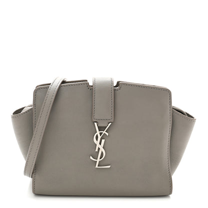 Saint Laurent Calfskin Monogram Toy Cabas  Oyster Grey 1 of 10