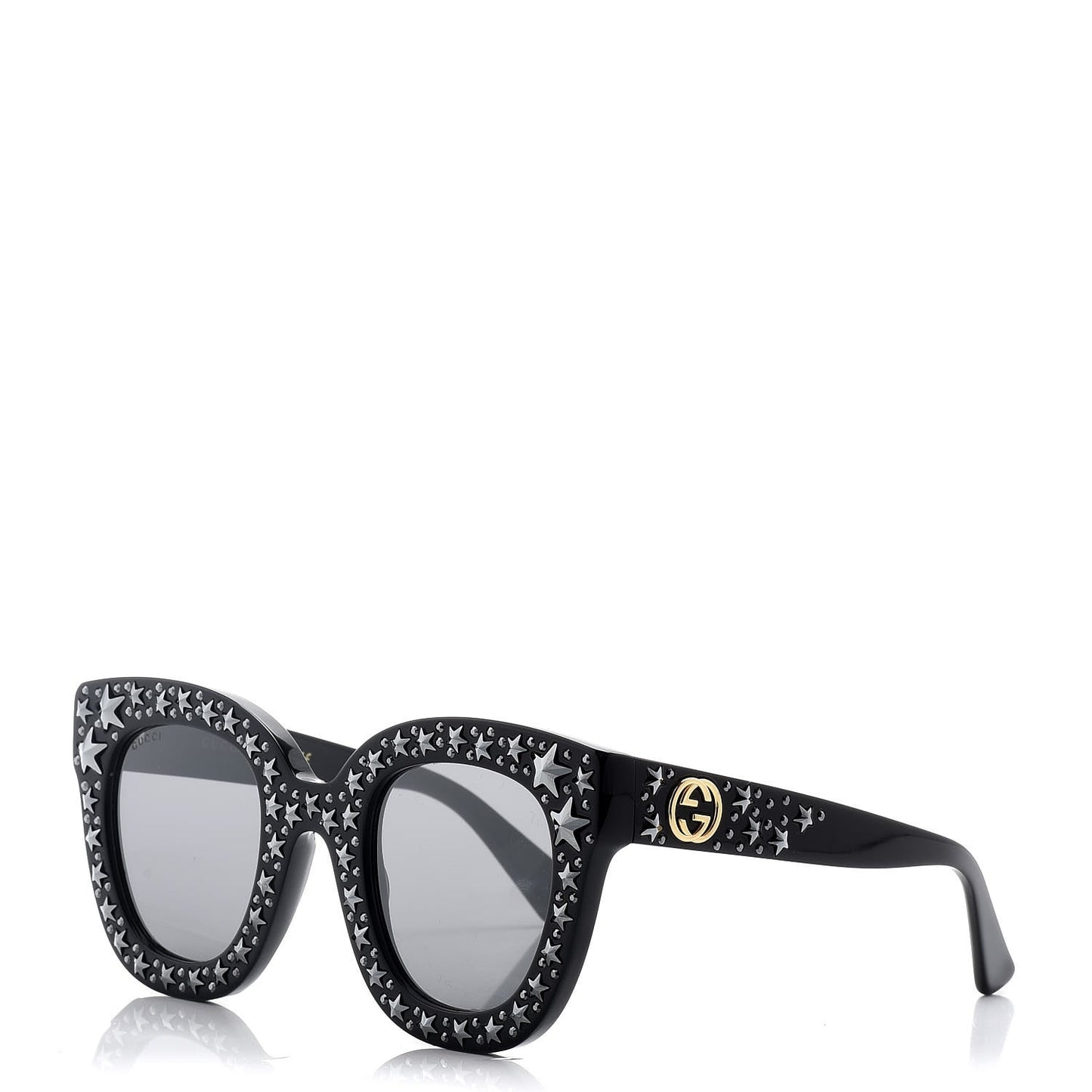 Acetate Stars Cat Eye Sunglasses GG0116S Black
