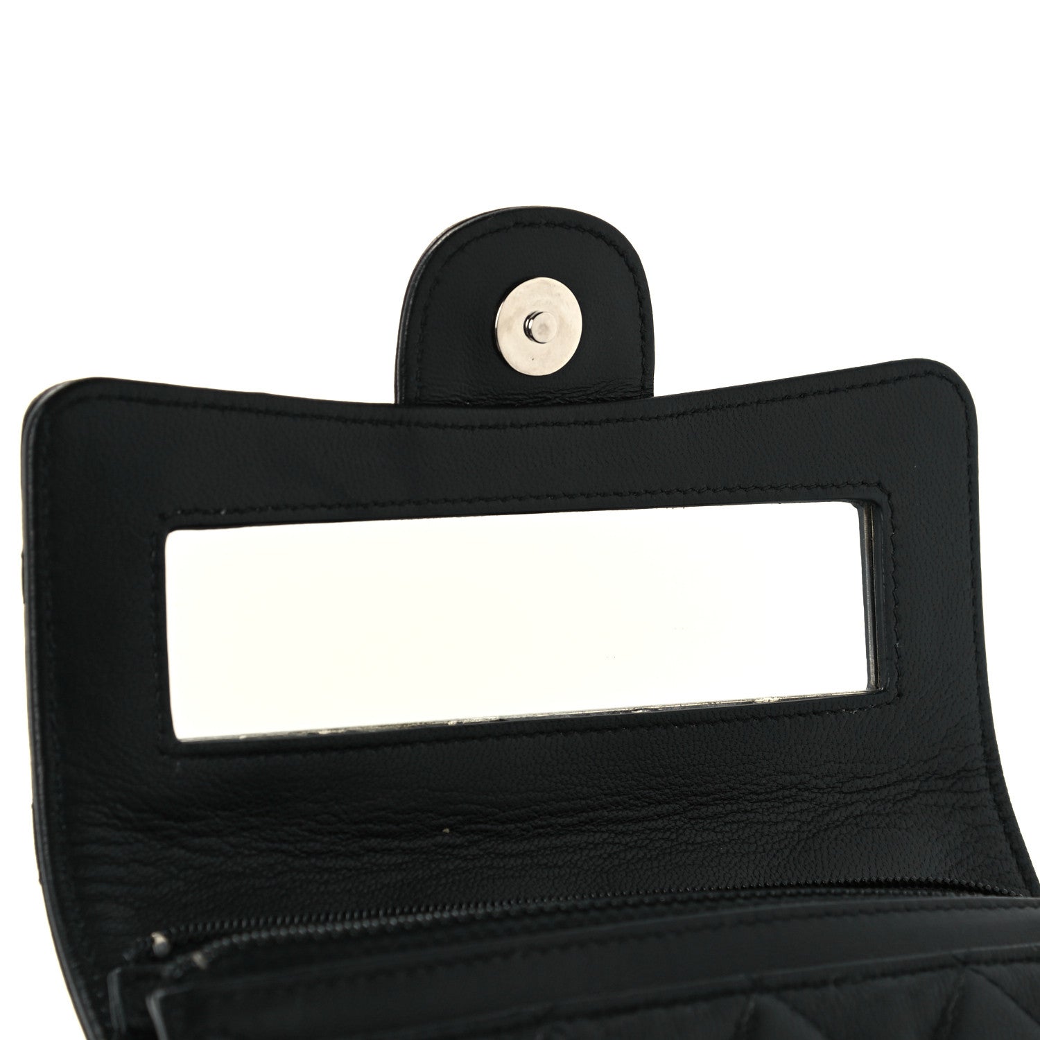 Chanel Lambskin Quilted Flap Cosmetic Case Black 12 of 12