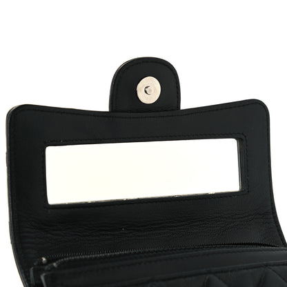 Chanel Lambskin Quilted Flap Cosmetic Case Black 12 of 12