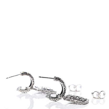 John Hardy Sterling Silver 18K Yellow Gold Naga Square Hoop Earrings 4 of 4