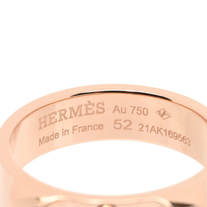 Hermes 18K Rose Gold PM Collier De Chien Ring 52 6 4 of 5