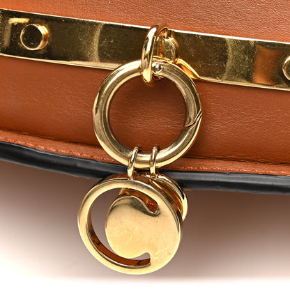 Chloe Spazzolato Sfumato Lambskin Calfskin Small Nile Bracelet Minaudiere Bag Caramel 15 of 15