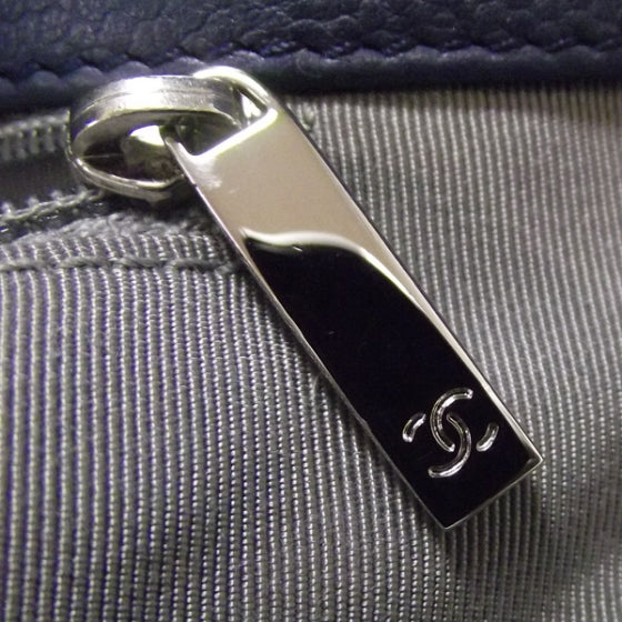 Chanel Caviar Quilted XL Tote Blue 10 of 12