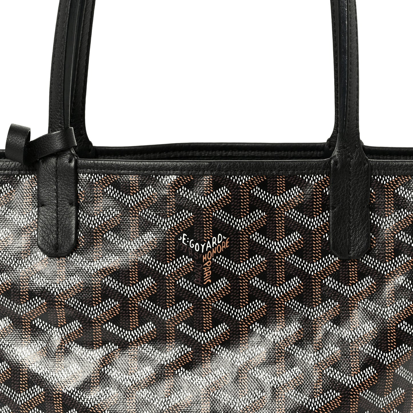 Goyardine Reversible Mini Anjou Black
