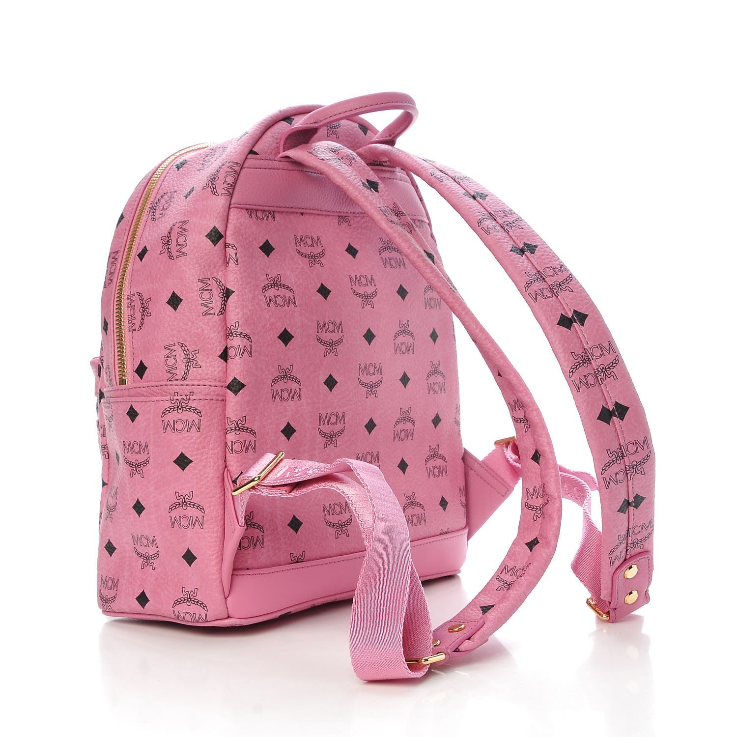 MCM Visetos Small Sprinkle Stud Stark Backpack Pink 3 of 9