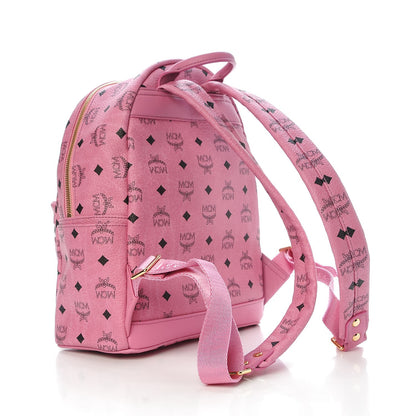 MCM Visetos Small Sprinkle Stud Stark Backpack Pink 3 of 9