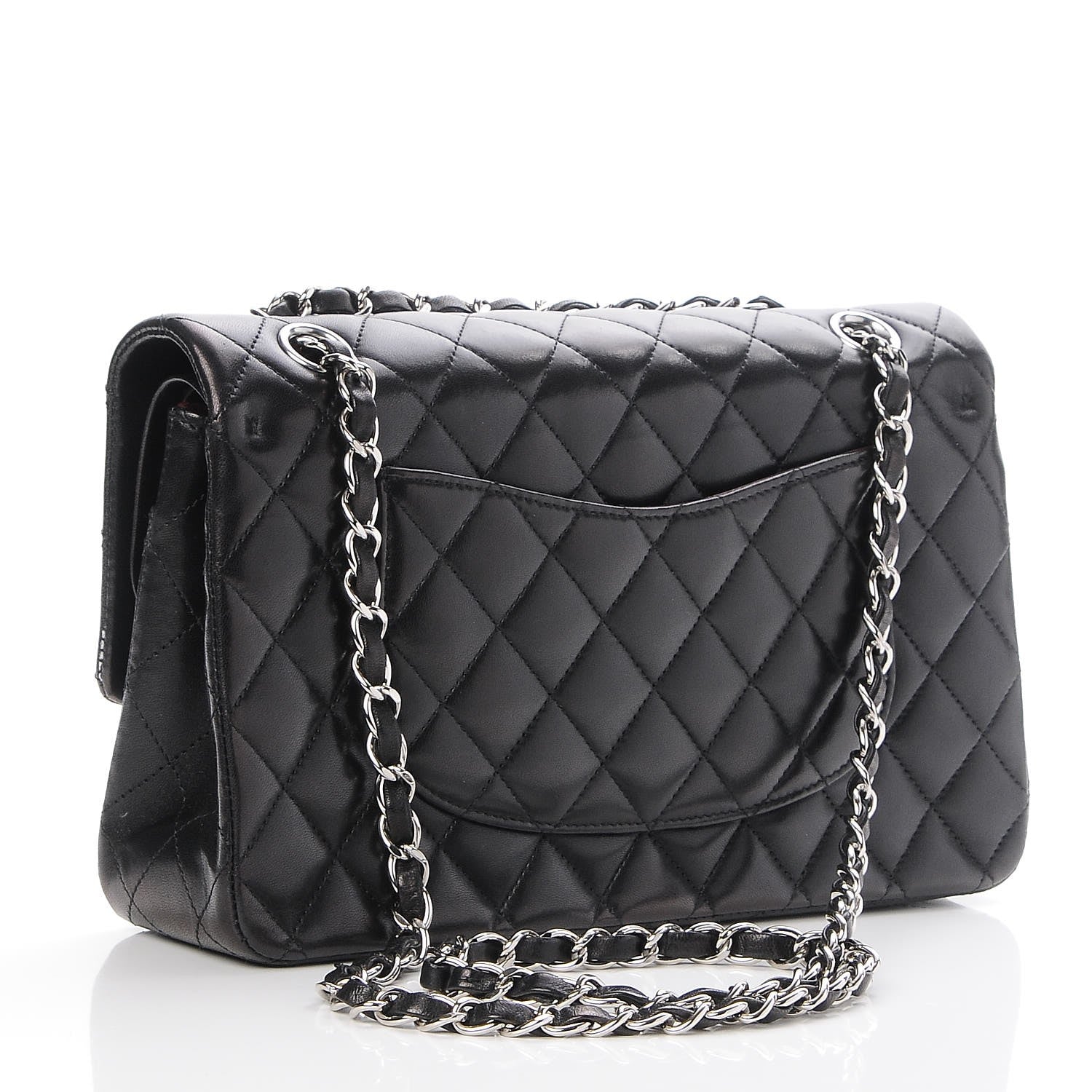 Chanel Lambskin Quilted Medium Double Flap Black 4 of 8