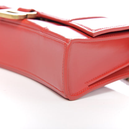 Balenciaga Shiny Box Calfskin Small Hourglass Evening Chain Bag Bright Red 7 of 8