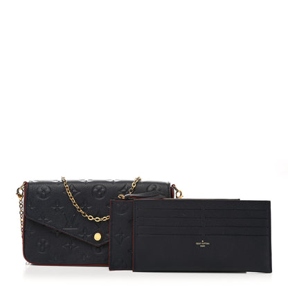 Louis Vuitton Empreinte Pochette Felicie Chain Wallet Marine Rouge 1 of 12