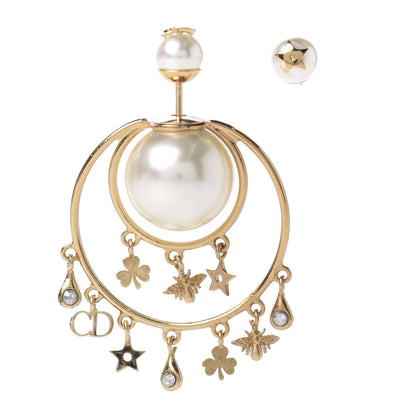 Christian Dior Pearl Tribales Earrings Gold 1 of 5