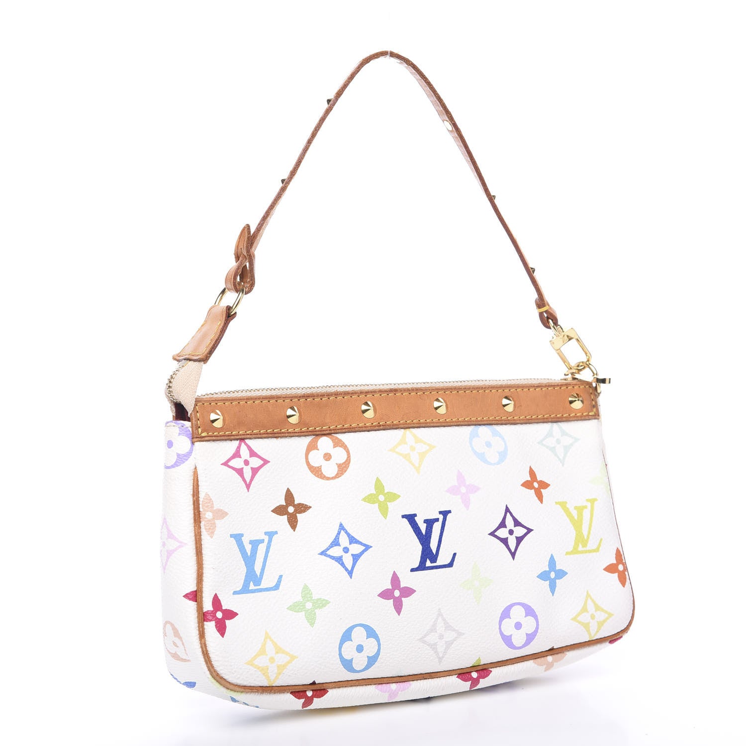 Louis Vuitton Monogram Multicolor Pochette Accessories White 2 of 13