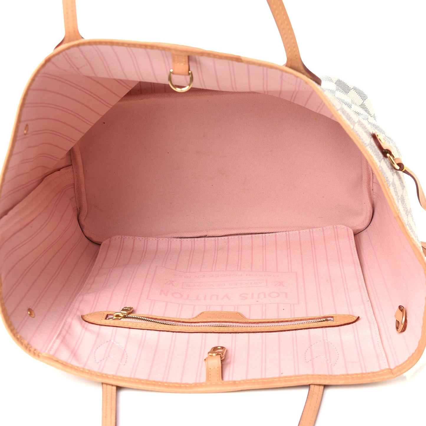 Damier Azur Neo Neverfull MM Rose Ballerine