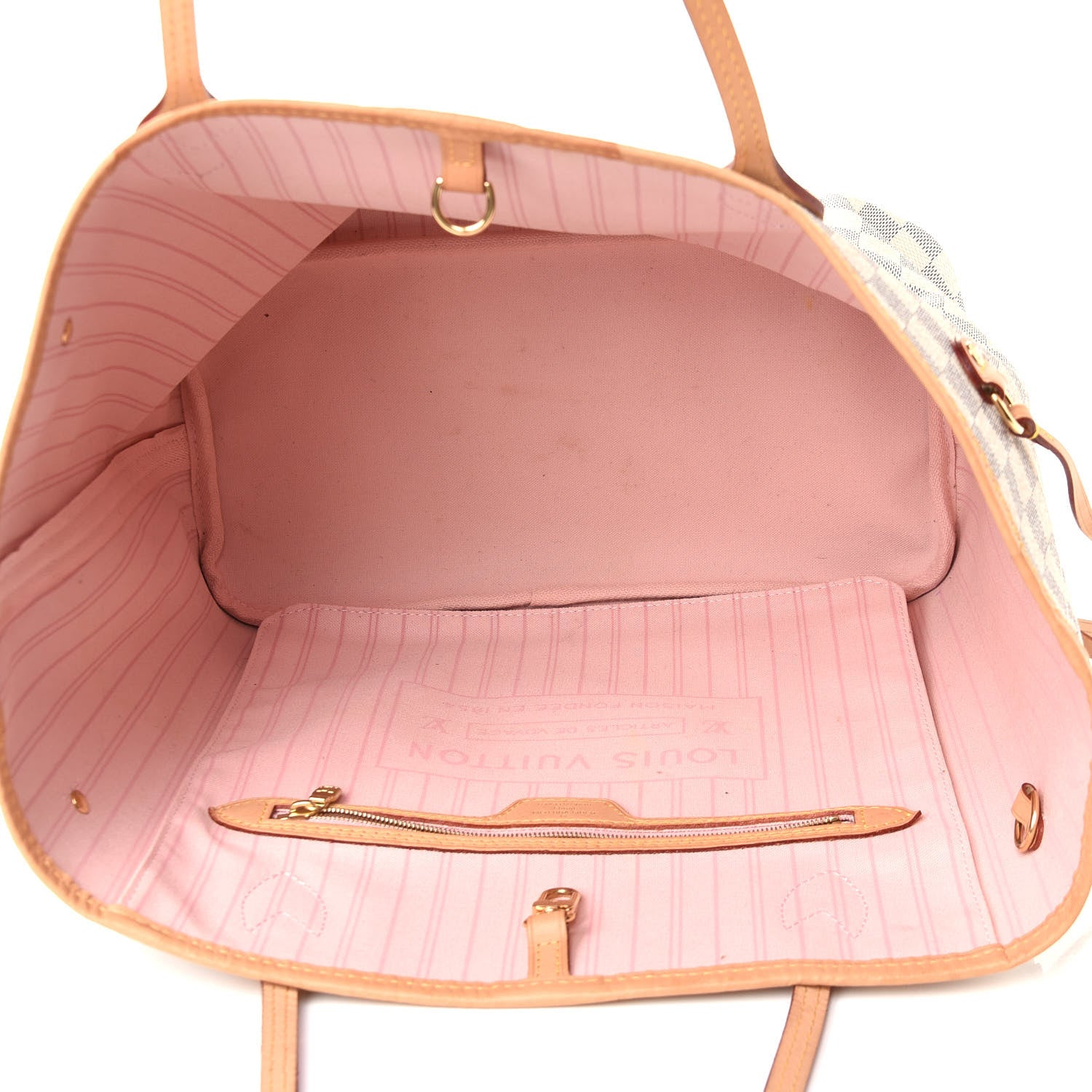 Louis Vuitton Damier Azur Neo Neverfull MM Rose Ballerine 7 of 8
