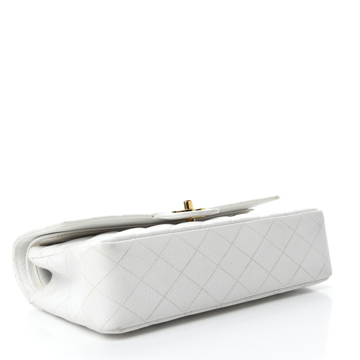 Chanel Caviar Quilted Medium Double Flap White 5 of 18