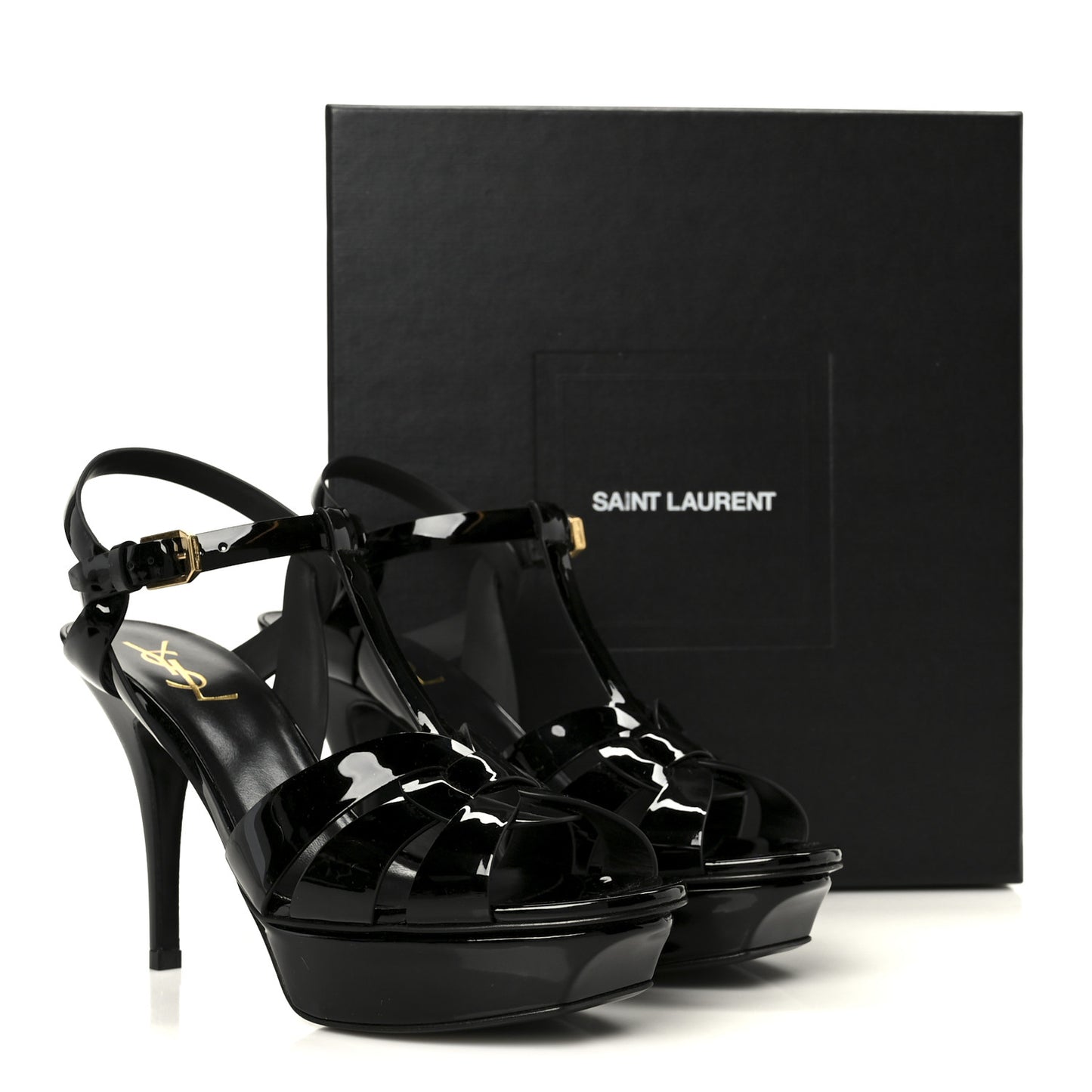 Patent Tribute 75 Platform Sandals 38.5 Black