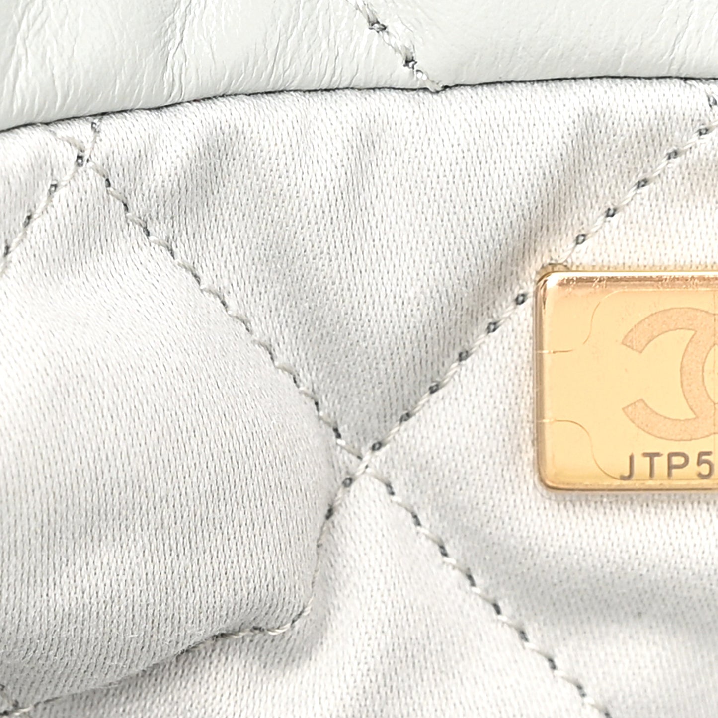 Shiny Calfskin Quilted Small Chanel 22 Light Blue