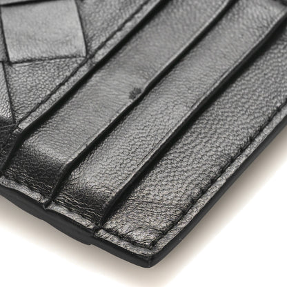 Bottega Veneta Calfskin Intrecciato Zip Card Holder Black 8 of 8