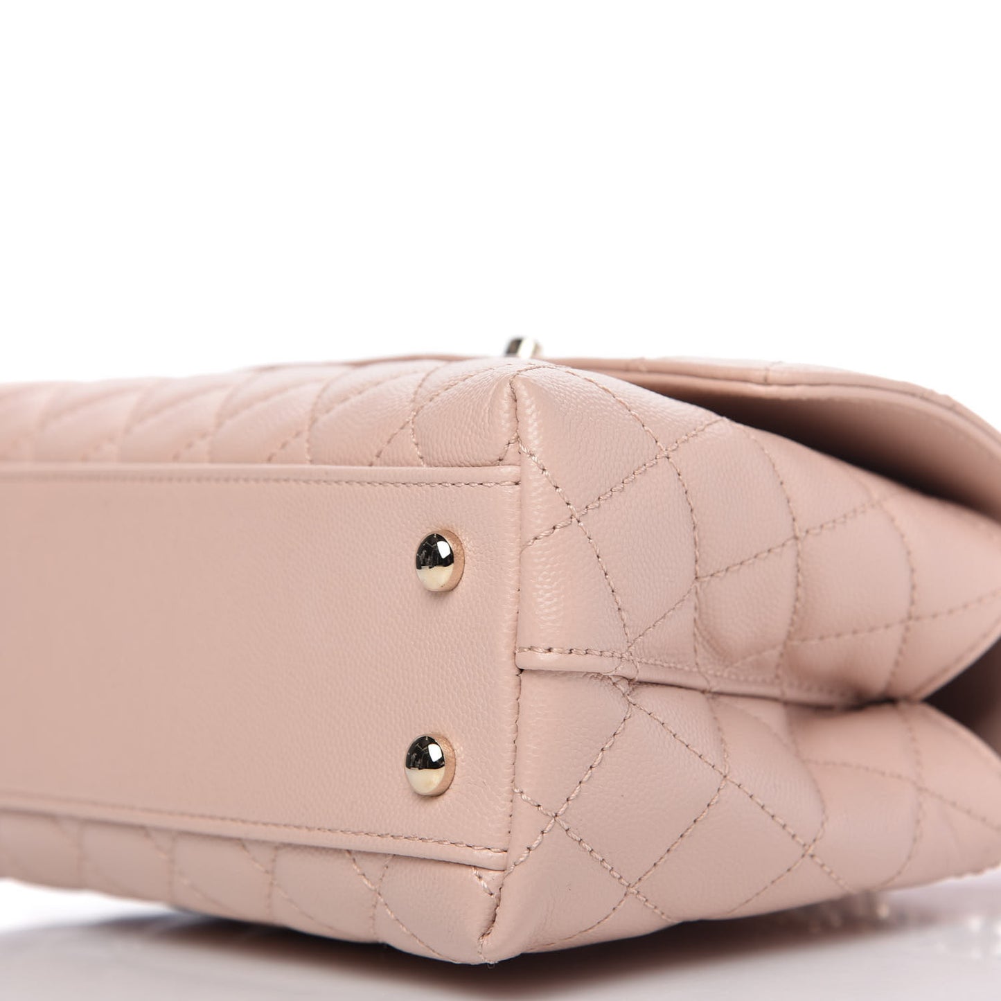Caviar Quilted Mini Coco Handle Flap Light Pink