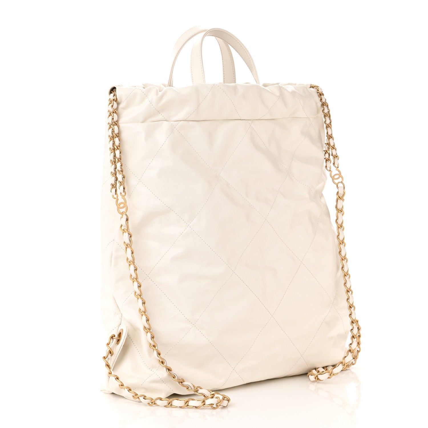 Chanel Calfskin Quilted Chanel 22 Backpack White Black 3 of 12
