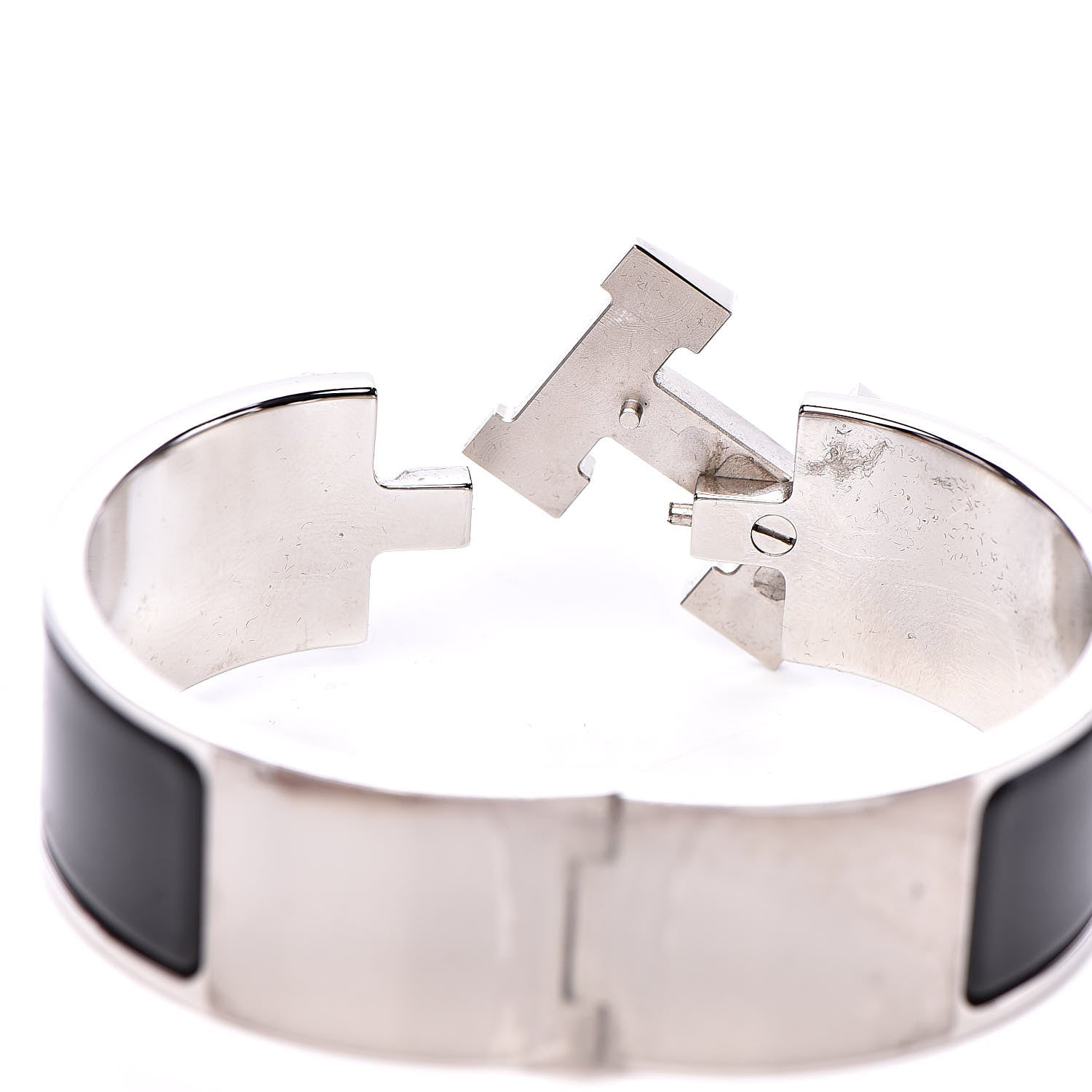 Hermes Enamel Wide Clic Clac H Bracelet PM Black 4 of 6