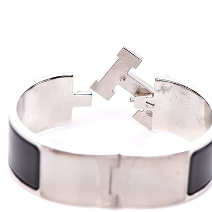 Hermes Enamel Wide Clic Clac H Bracelet PM Black 4 of 6