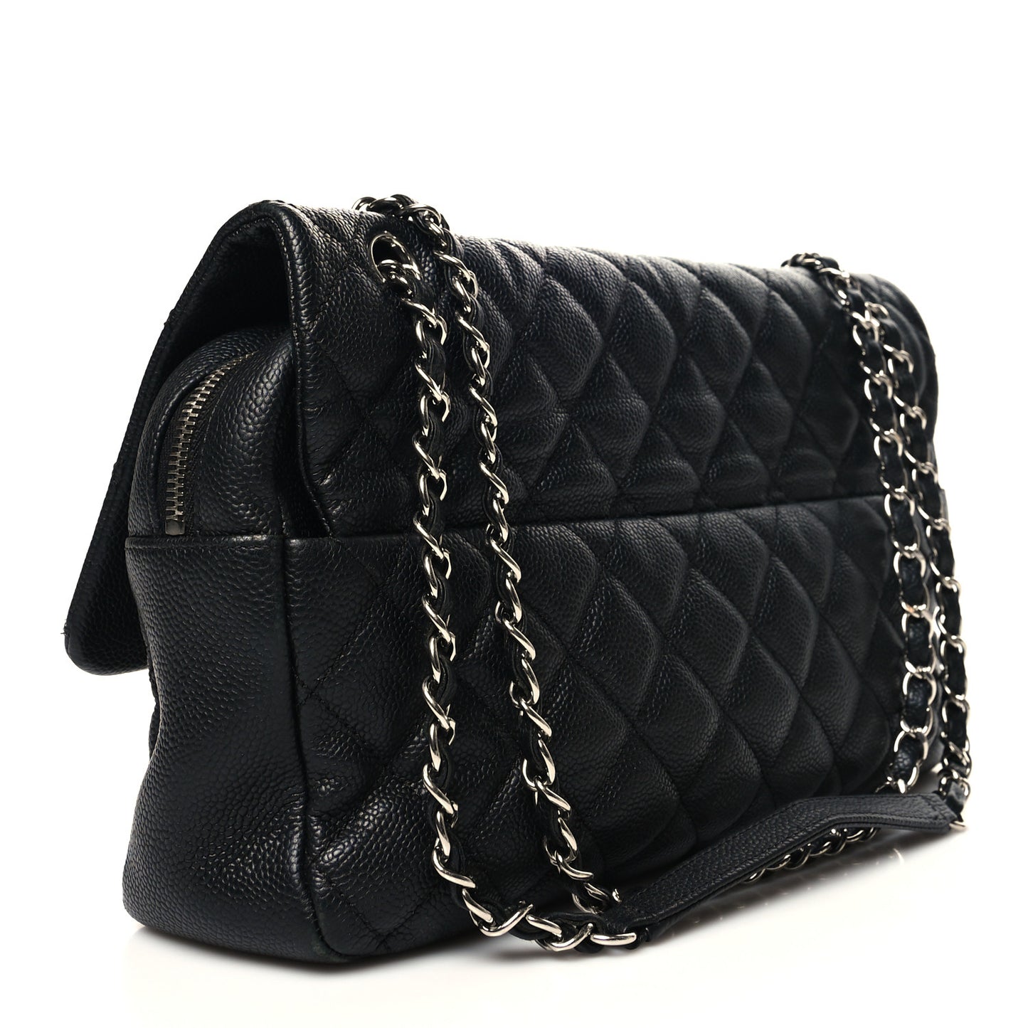 Caviar Quilted Jumbo Easy Flap Black