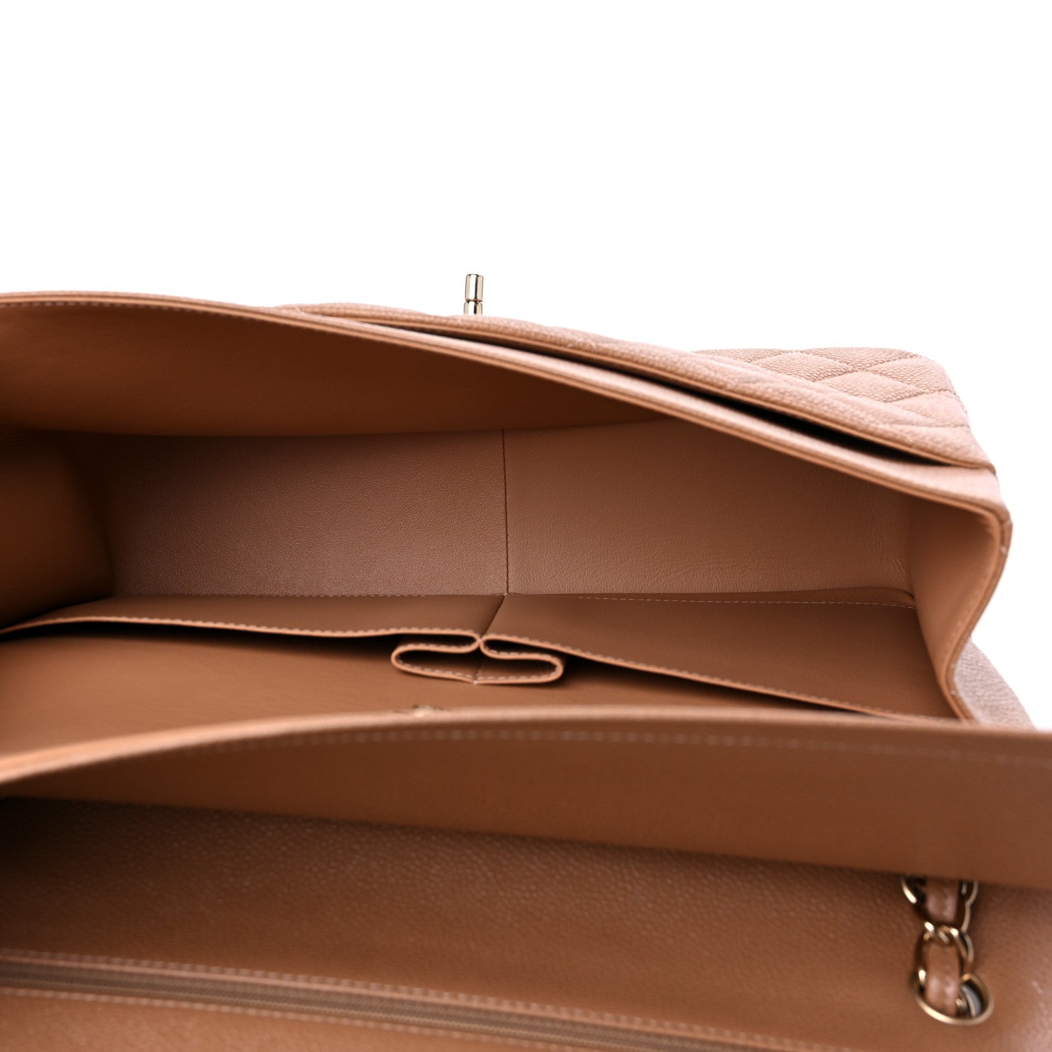 Chanel Caviar Quilted Jumbo Double Flap Beige 4 of 8