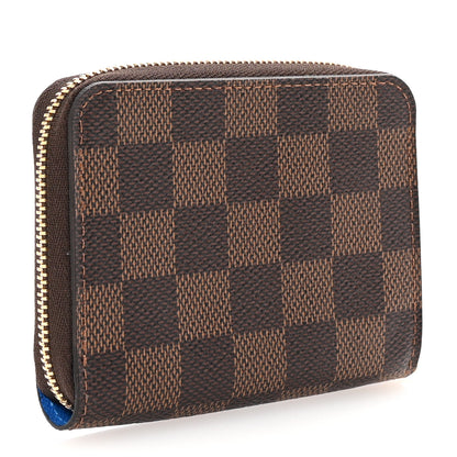 Louis Vuitton Damier Ebene 2019 Christmas Animation Zippy Coin Purse Blue 3 of 7