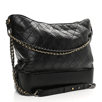 Chanel Aged Calfskin Quilted Maxi Gabrielle Hobo Black 3 of 18