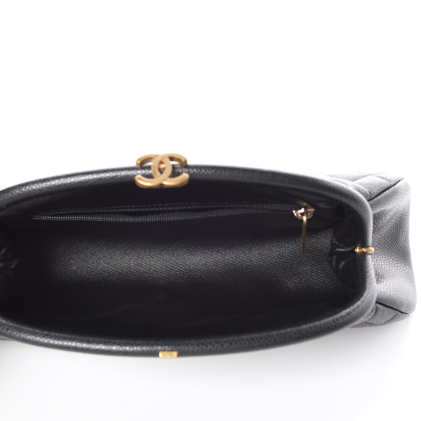 Caviar Quilted Timeless Clutch Black