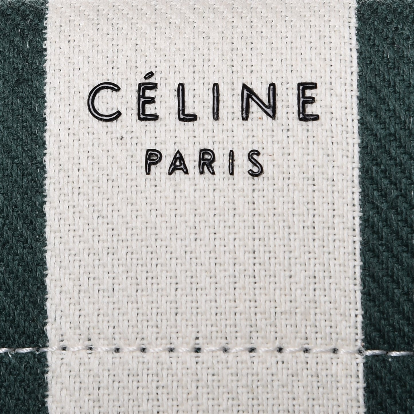 Cotton Canvas Striped Medium Phantom Luggage White Green