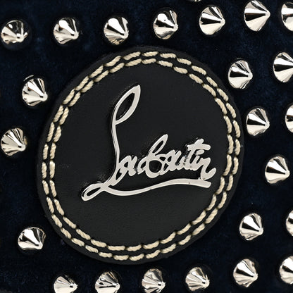 Christian Louboutin Calfskin Mens Louis Spikes Flat Sneakers 44 Navy Black 8 of 14