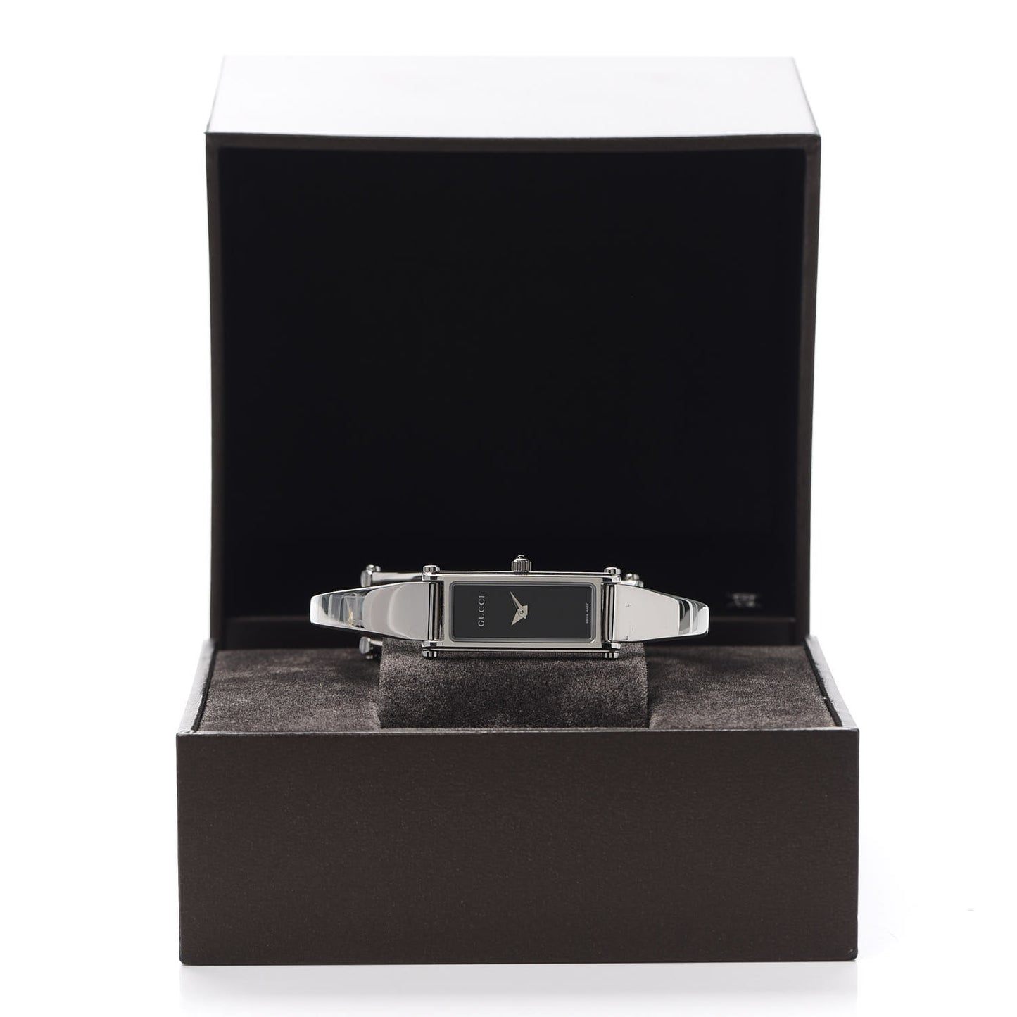 Stainless Steel 12mm 1500L Horsebit Quartz Watch Black