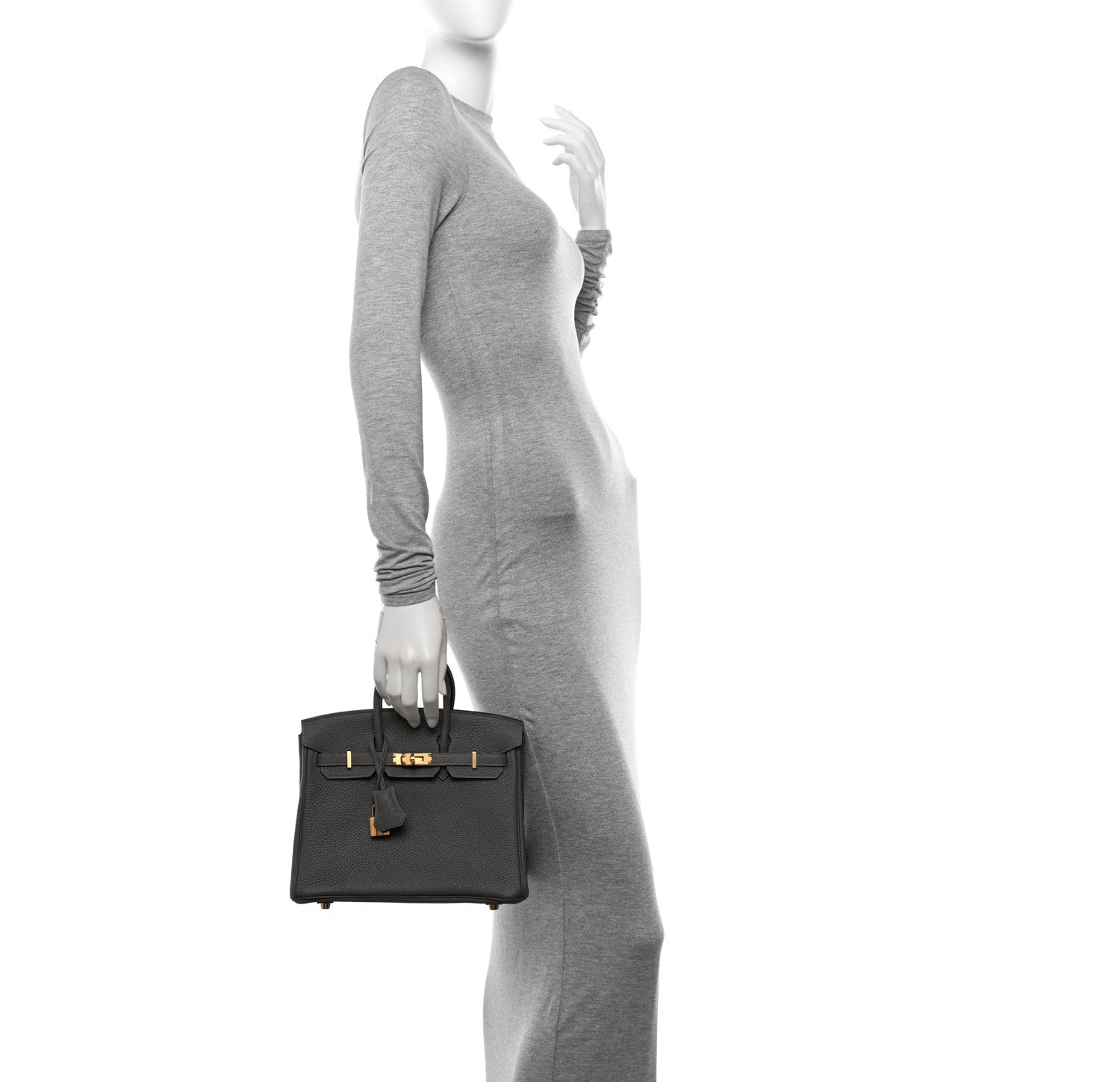 Hermes Togo Birkin 25 Gris Meyer 2 of 12