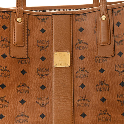 MCM Visetos Large Liz Reversible Shopper Tote Cognac 9 of 15