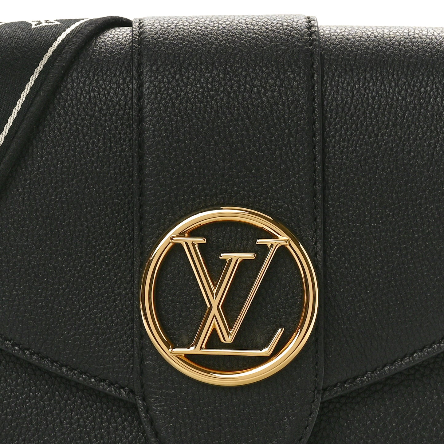 Grained Calfskin LV Pont 9 Soft PM Black