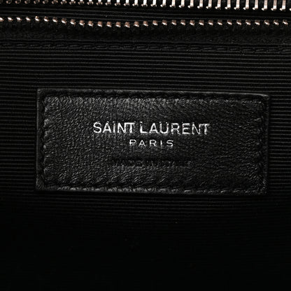 Saint Laurent Grain De Poudre Textured Mixed Matelasse Large Triquilt Monogram Satchel Rose 6 of 10