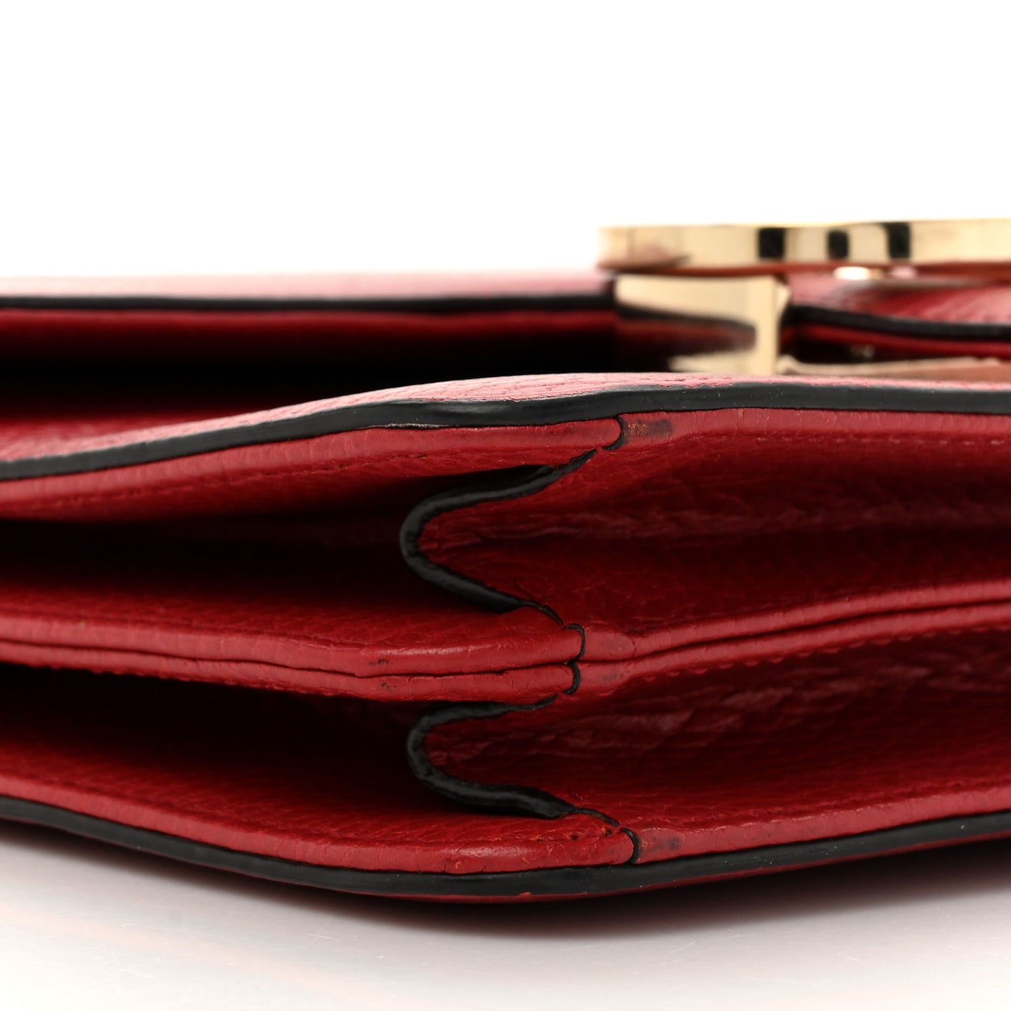 Dollar Calfskin Small Interlocking G Shoulder Bag Red