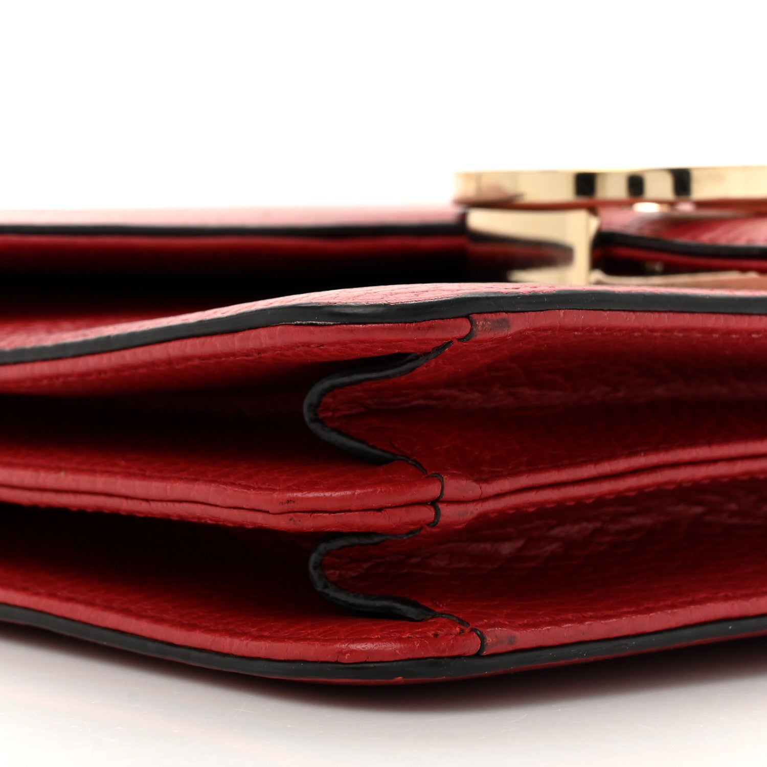 Gucci Dollar Calfskin Small Interlocking G Shoulder Bag Red 11 of 16