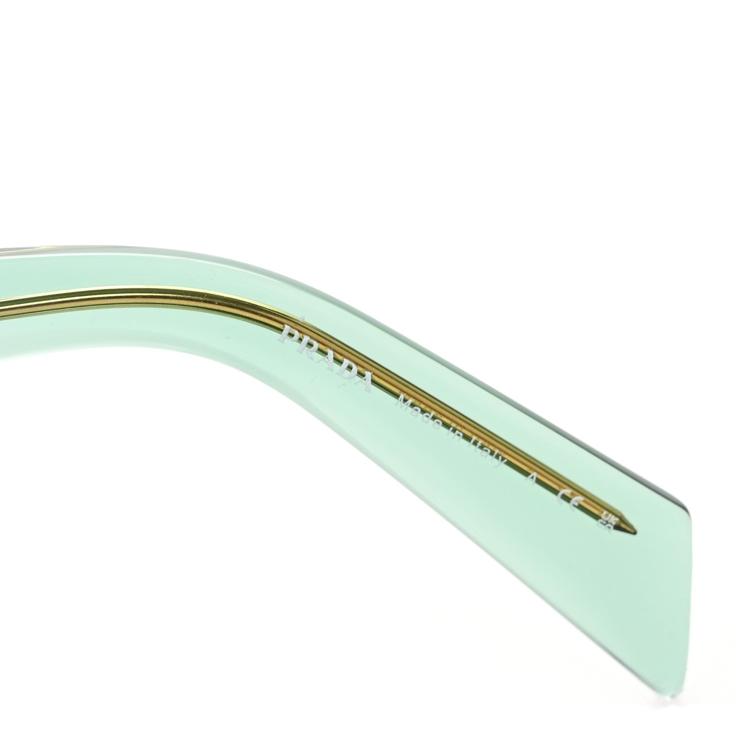 Prada Acetate Symbole Sunglasses SPR 17W Sage Green 5 of 8