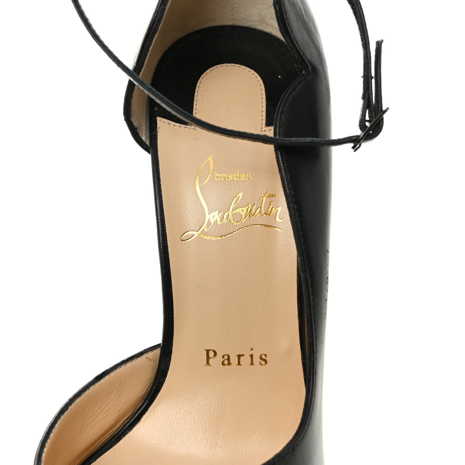 Christian Louboutin Nappa After Sun Round Chick Alta Platform Peep Toe 120 Pumps 37 Black 7 of 13
