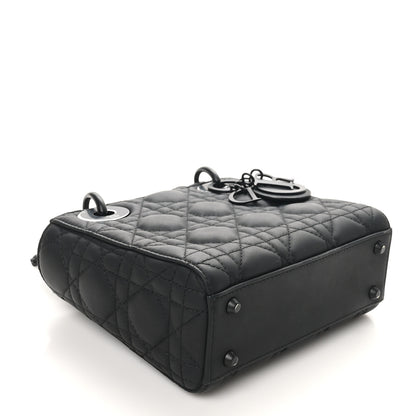 Christian Dior Ultra Matte Calfskin Cannage Mini Lady Dior Black 4 of 10