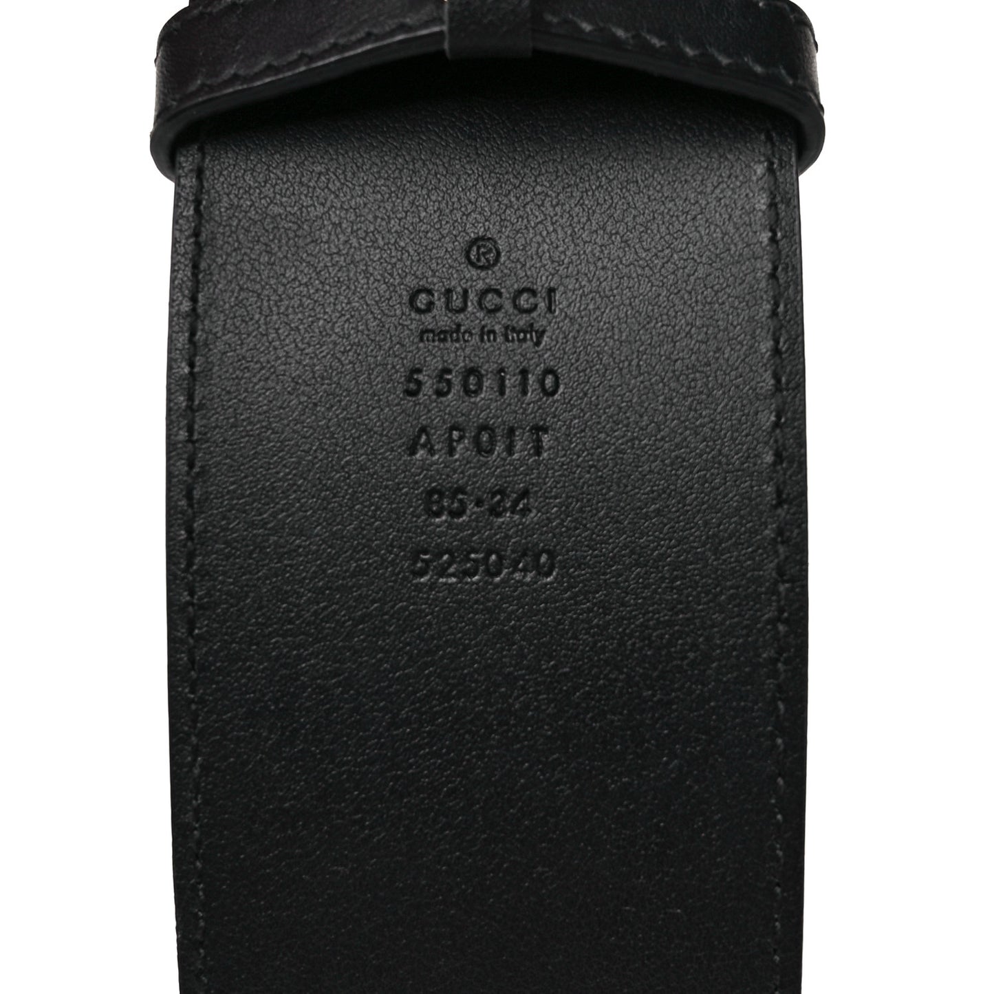 Calfskin Crystal Double G 55mm Belt 85 34 Black