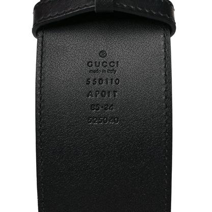 Gucci Calfskin Crystal Double G 55mm Belt 85 34 Black 3 of 5