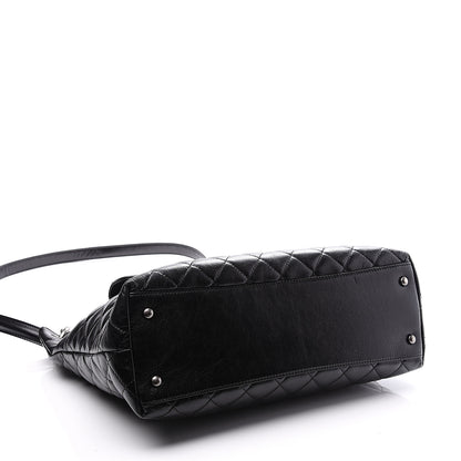 Chanel Aged Calfskin Quilted Mad About Quilting Hobo Black 3 of 9
