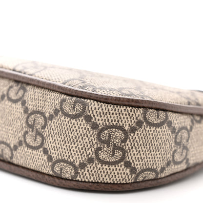 Gucci GG Supreme Monogram Textured Dollar Calfskin Mini Ophidia Chain Bag Beige Ebony 10 of 10